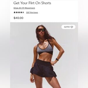 FP Movement - Get Your Flirt On Shorts - NWT 🖤